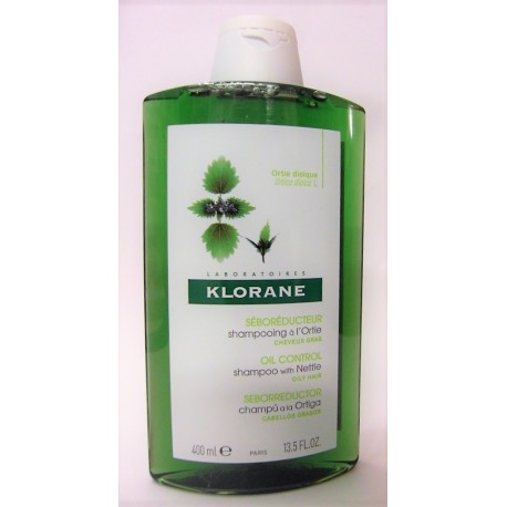 Klorane - Shampooing à l'ortie Séborégulateur Cheveux gras (400 ml)