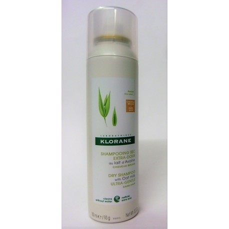 Klorane - Shampooing Sec extra doux au lait d'avoine Cheveux châtains à bruns (150 ml)