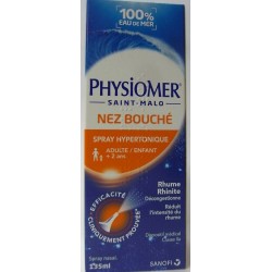 Physiomer Hypertonique - Nez bouché Hypertonique . Rhume, rhinite (spray 135 ml)