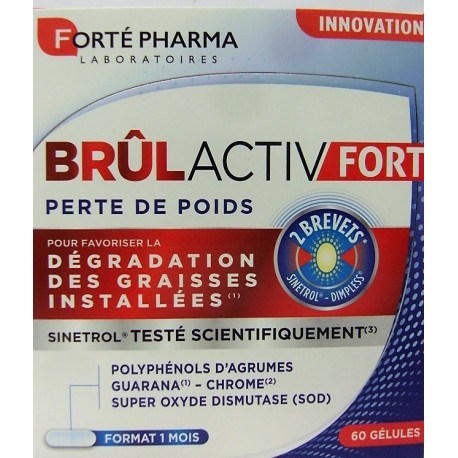 Forté Pharma - Brûlactiv FORT Perte de poids . Dégradation des graisses installées (60 gélules)