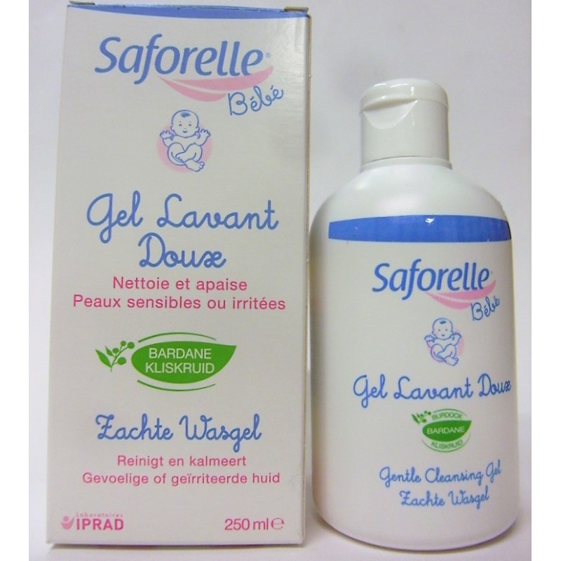 Saforelle Gel Lavant Doux A La Bardane Bebe 250 Ml