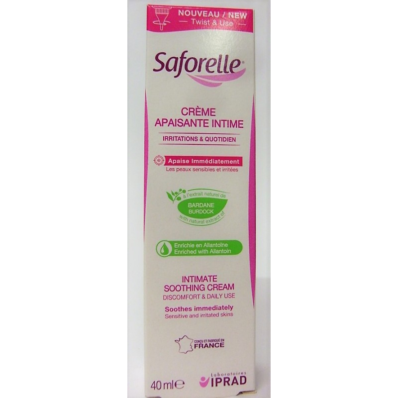 Crème apaisante intime Saforelle - irritations zone intime