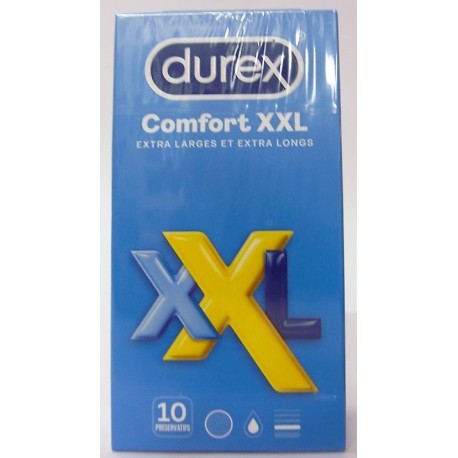 Durex - Comfort XXL . Extra larges et extra longs (10 préservatifs)