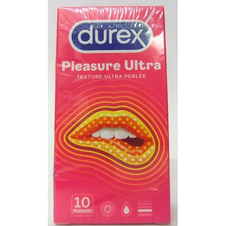 Durex - Pleasure Ultra . Texture ultra perlée (10 préservatifs)