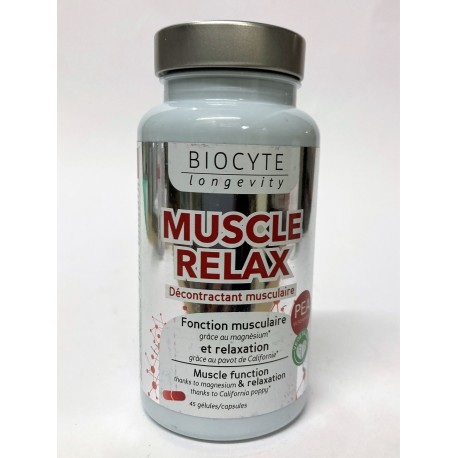 Biocyte - Muscle Relax . Décontractant musculaire (45 gélules)