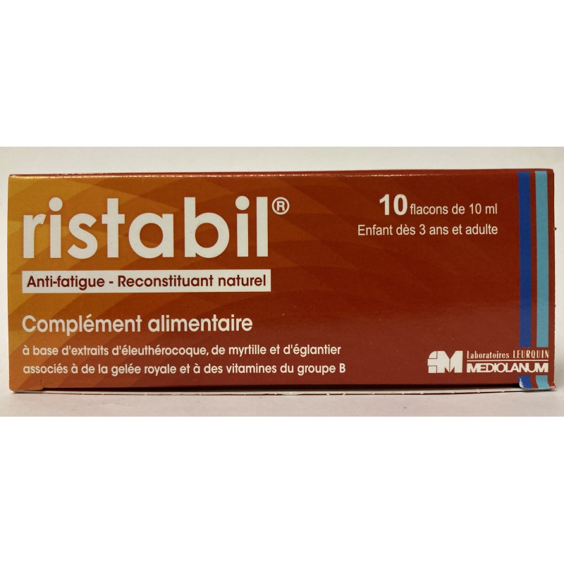 Ristabil Anti Fatigue Solution Buvable 10 Doses de 10Ml - Para Center