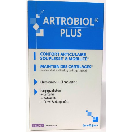 INELDEA - ARTROBIOL PLUS . Confort articulaire - Souplesse & Mobilité (120 gélules)