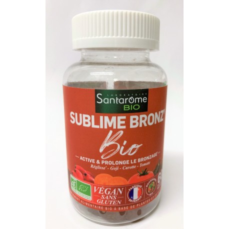 Santarome Bio . Sublime Bronz . Active et prolonge le bronzage (60 gummies)