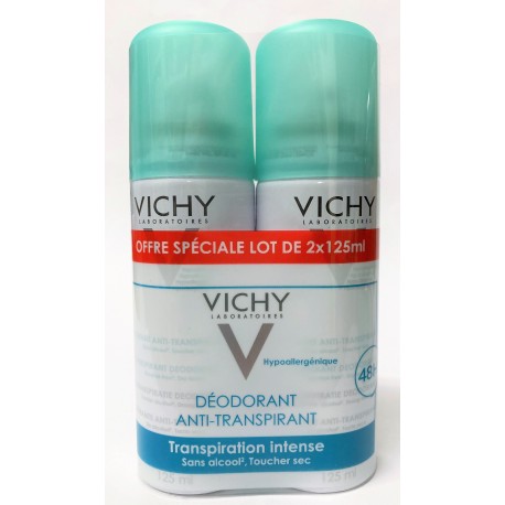 Vichy - Déodorant anti-transpirant . Transpiration intense (2 sprays de 125 ml)