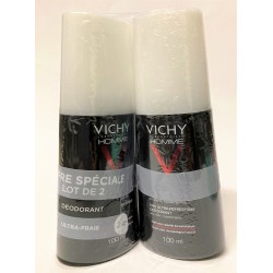 VichyHomme - Déodorant Fraîcheur 24h Sans sels d'aluminium (lot de 2 vaporisateurs) 