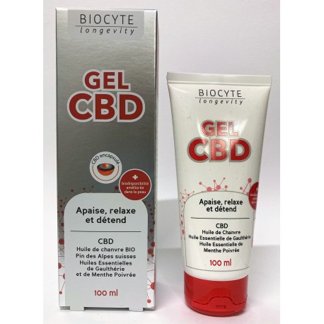 Biocyte - Gel CBD . Apaise, relaxe, détend (tube de 100 ml)