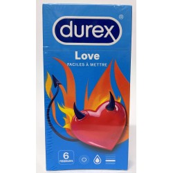 Durex - Love . Préservatifs faciles à mettre (6 préservatifs)