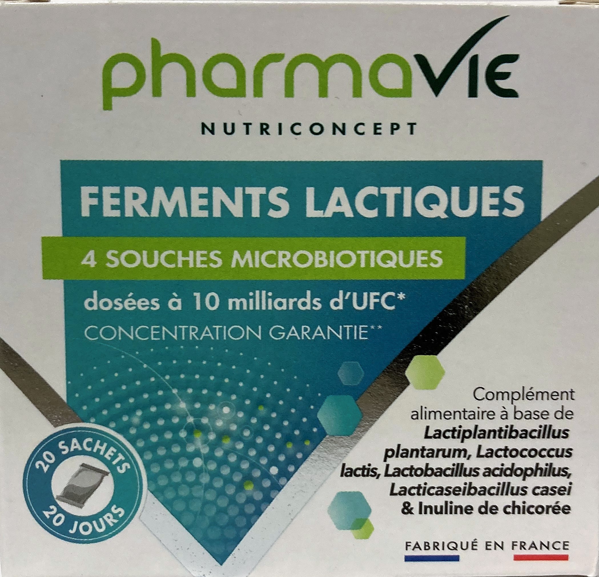 PharmaVie - Ferments lactiques 4 souches (20 sachets)