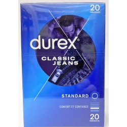 Durex - Classic Jeans . Standard Confort et confiance (20 préservatifs)