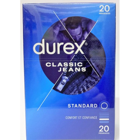 Durex - Classic Jeans . Confort et confiance (20 préservatifs)