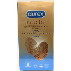 Durex - nude . Extra lubrification (8 préservatifs)