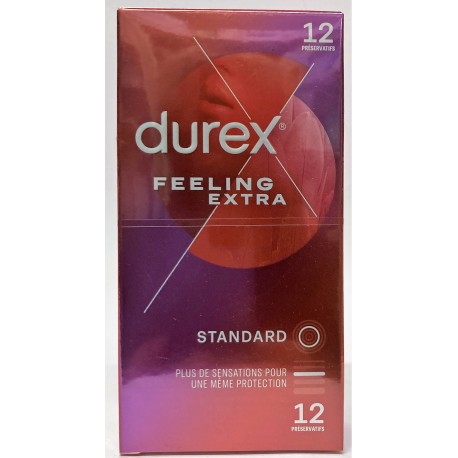 Durex - Feeling extra Standard (12 préservatifs)