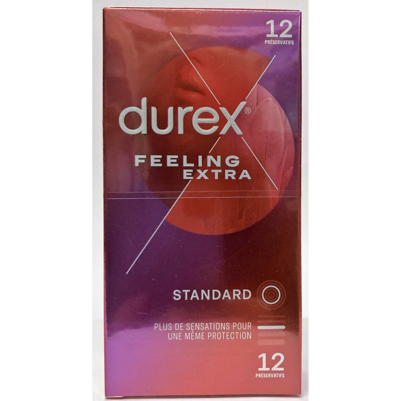 Durex - Feeling extra Standard (12 préservatifs)